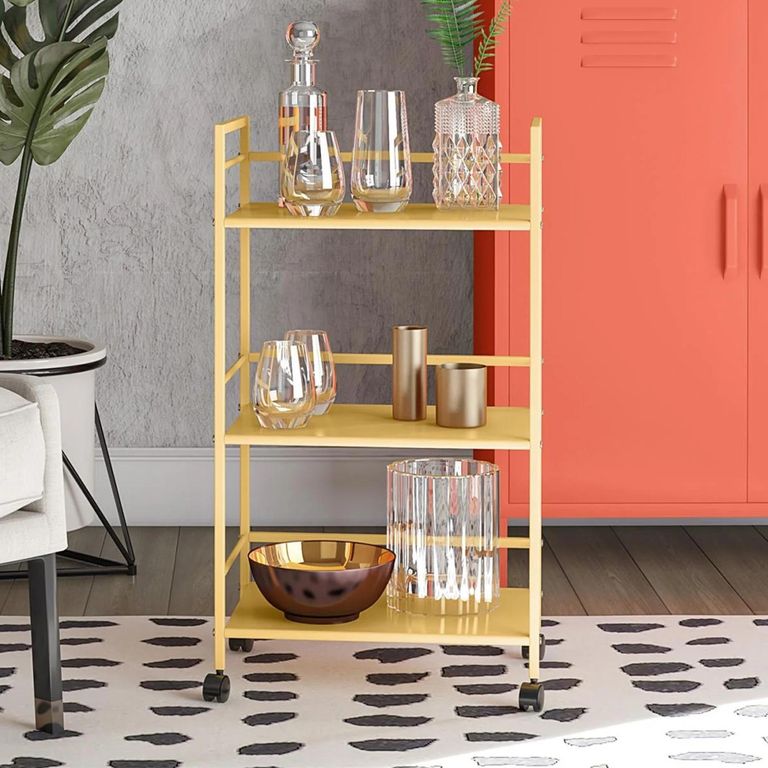 Novogratz Cache Rolling Cart - Yellow - 7741814COMNUK