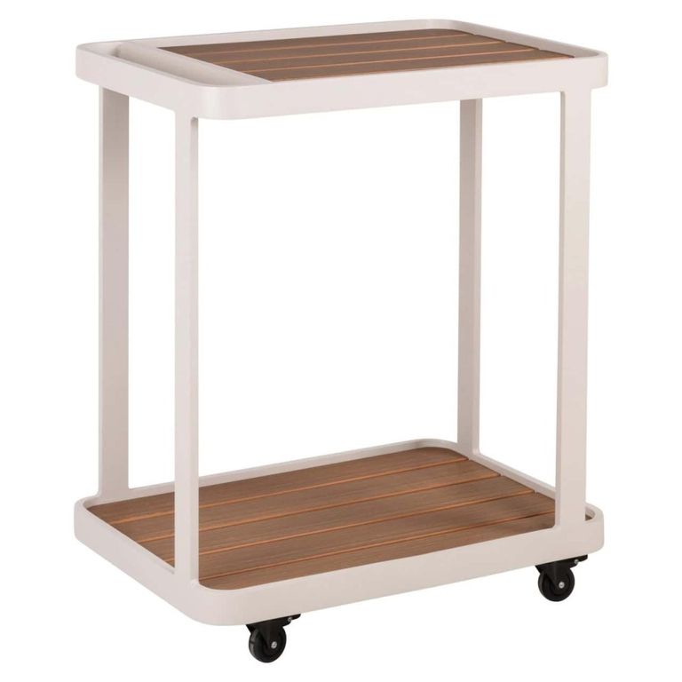 Spritz Outdoor Trolley - Beige - Metal and Wood