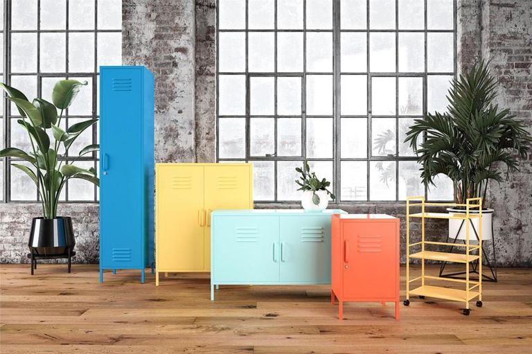 Novogratz Cache Rolling Cart - Blue - 7741810COMNUK