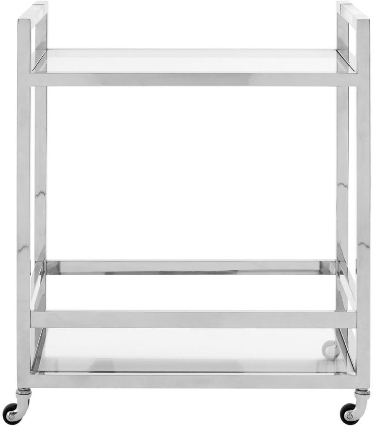 Vogue Butler Trolley - Glass and Chrome