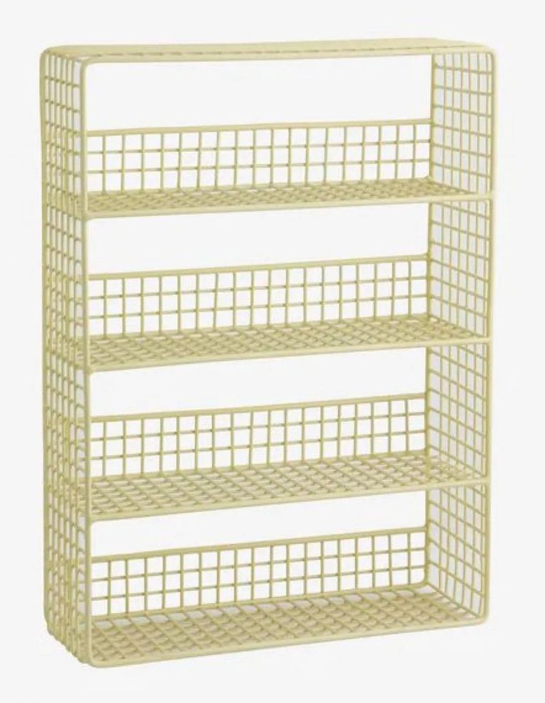Kikori Wall Shelf - Yellow - Metal Wire