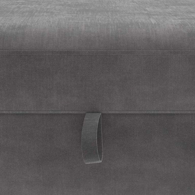 Hartford Ottoman Bench - Storage - Grey Chenille Fabric - 2196459UK