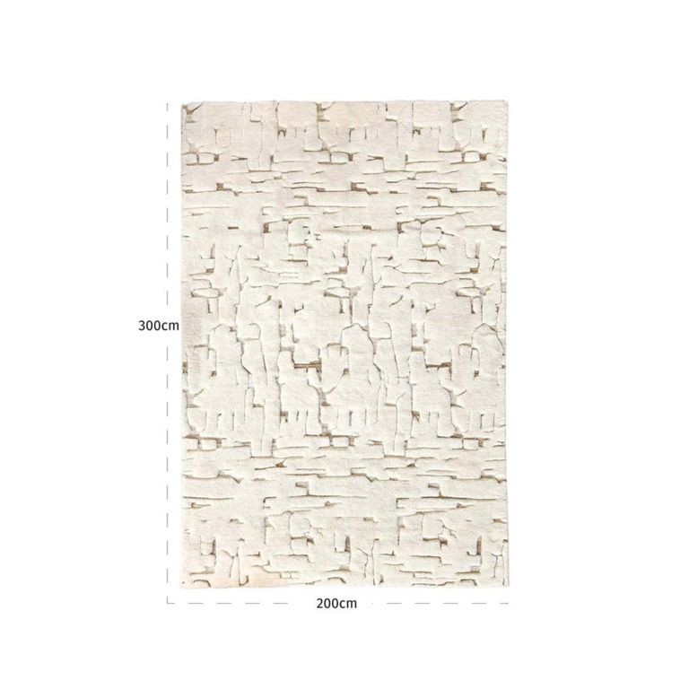 Mehran Carpet - White - Fabric - 200cm x 300cm
