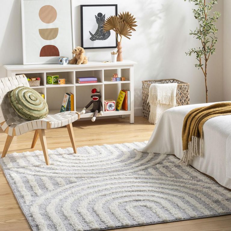 Rodos Rug - Modern Shaggy - RDO2330 - Light Slate - Sizes Available