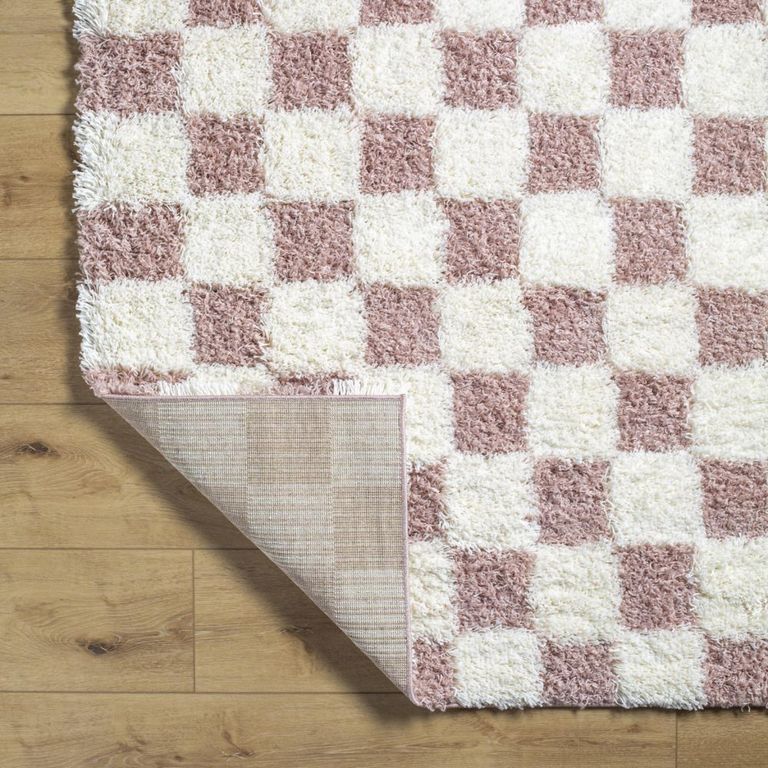 Urban Rug - Modern Shaggy - USG2347 - Cream Checkered - Sizes Available