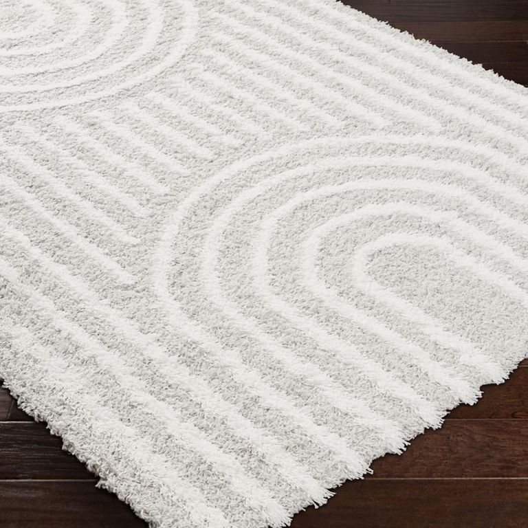 Urban Rug - Shaggy Modern Plush Pile - Light Grey - Sizes Available