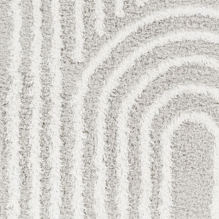 Urban Rug - Shaggy Modern Plush Pile - Light Grey - Sizes Available