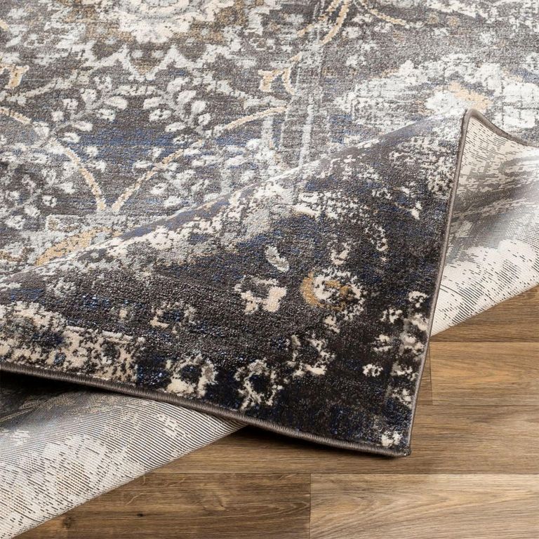 Indigo Rug - Vintage Oriental Boho - IGO2317 - Black - Sizes Available