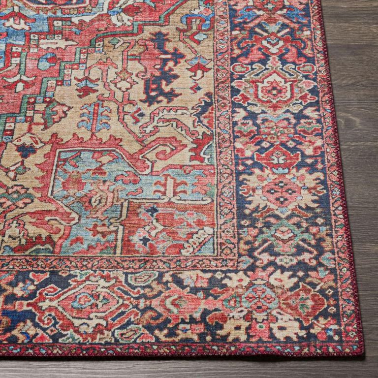 Iris Rug - Vintage Oriental Boho - IRS2310 - Bright Red - Sizes Available