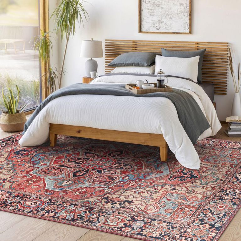 Iris Rug - Vintage Oriental Boho - IRS2310 - Bright Red - Sizes Available