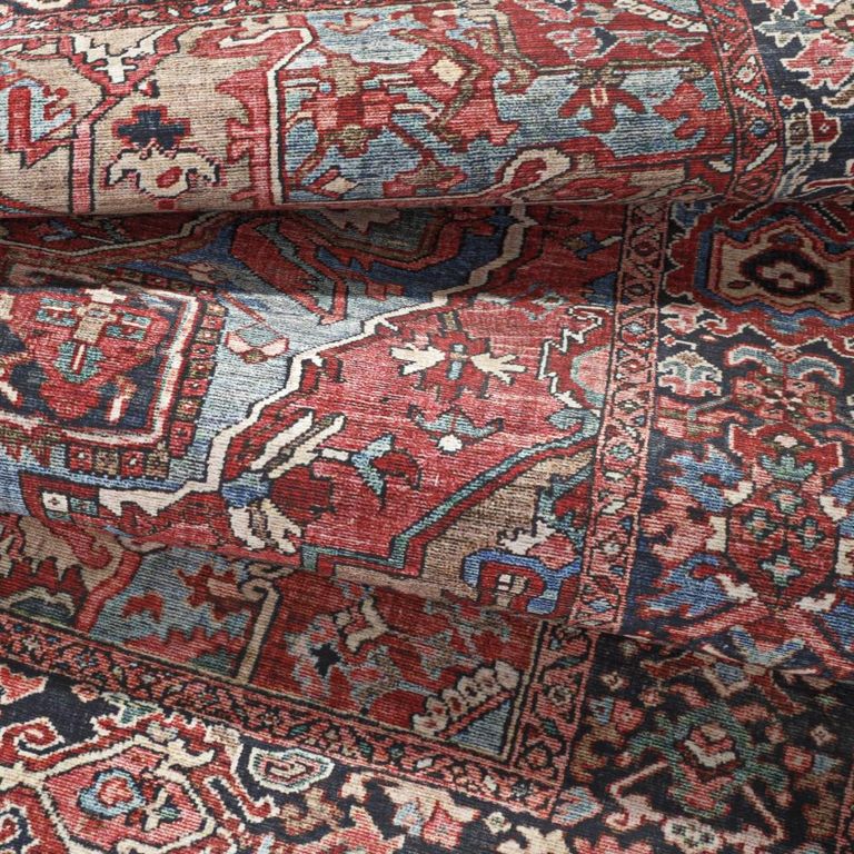 Iris Runner - Vintage Oriental Boho - IRS2310 - Bright Red - 80cm x 230cm