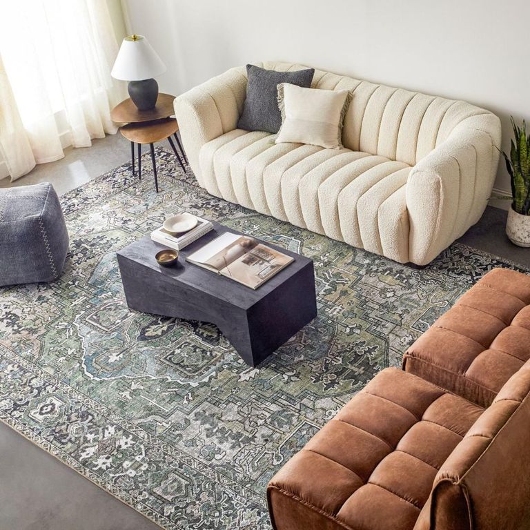Iris Rug - Vintage Oriental Boho - IRS2361 - Green - Sizes Available