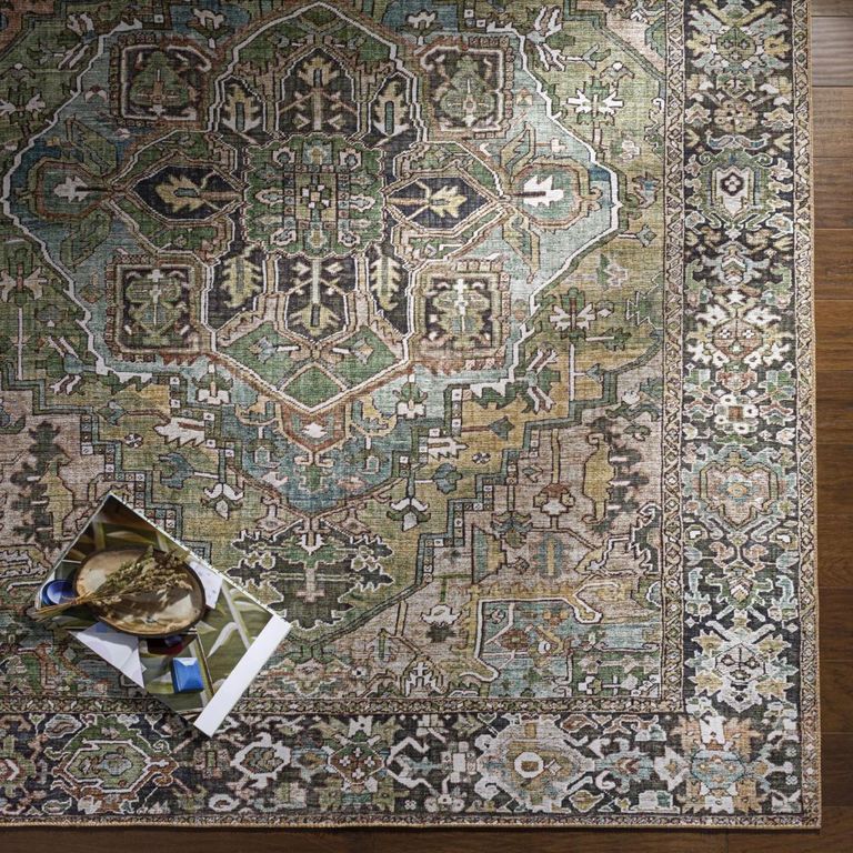 Iris Runner - Vintage Oriental Boho - IRS2361 - Green - 80cm x 230cm