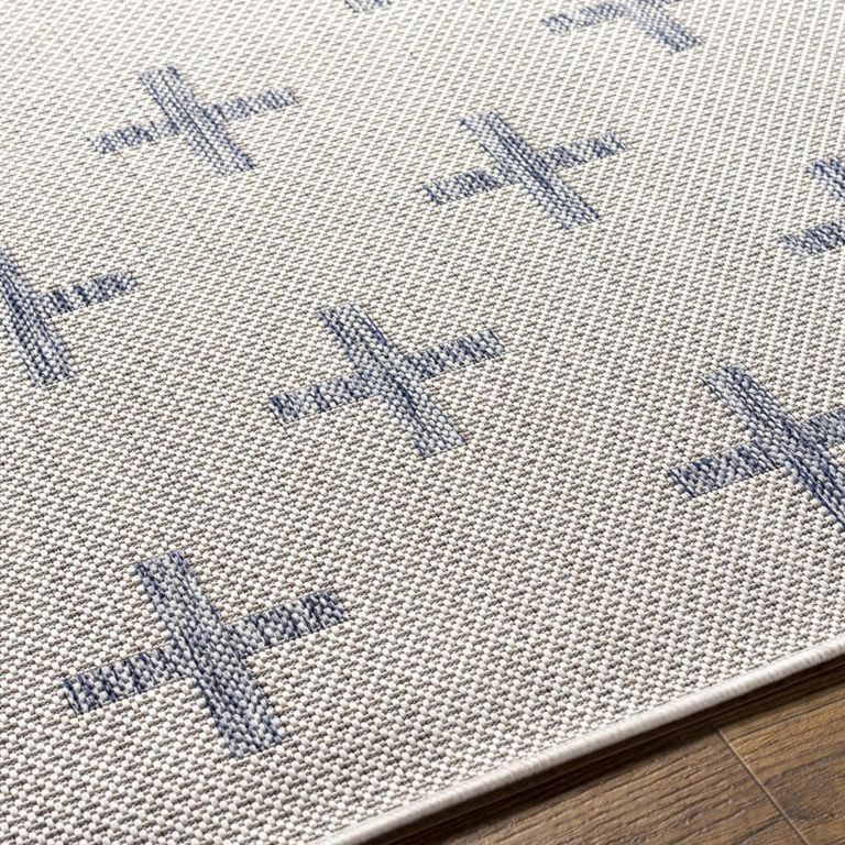 Tuareg Rug - TRG2358 - Ivory & Blue - Sizes Available
