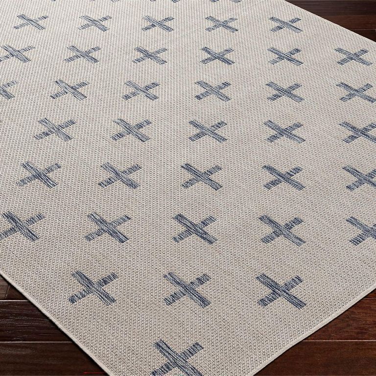 Tuareg Rug - TRG2358 - Ivory & Blue - Sizes Available