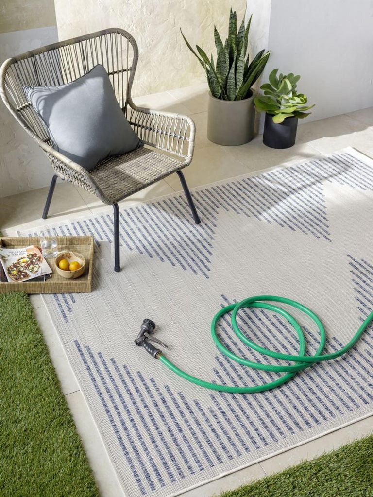 Tuareg Rug - TRG2360 - Ivory & Blue - Sizes Available