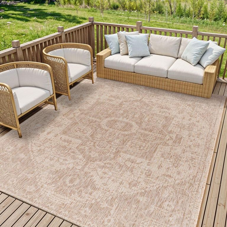 Tuareg Rug - Maya Oriental Jute - TRG2389 - Beige - 160cm x 213cm
