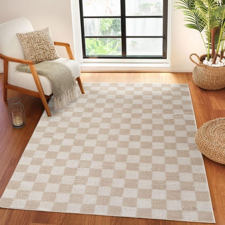 Fossay Rug - Machine Washable Modern Shaggy - FSG2329 - Beige - Sizes Available