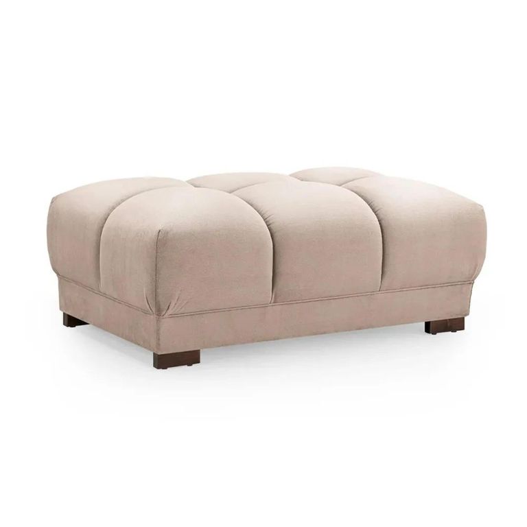 Clearance - Azzuro Footstool - Mocha Velvet Fabric - FSS17295