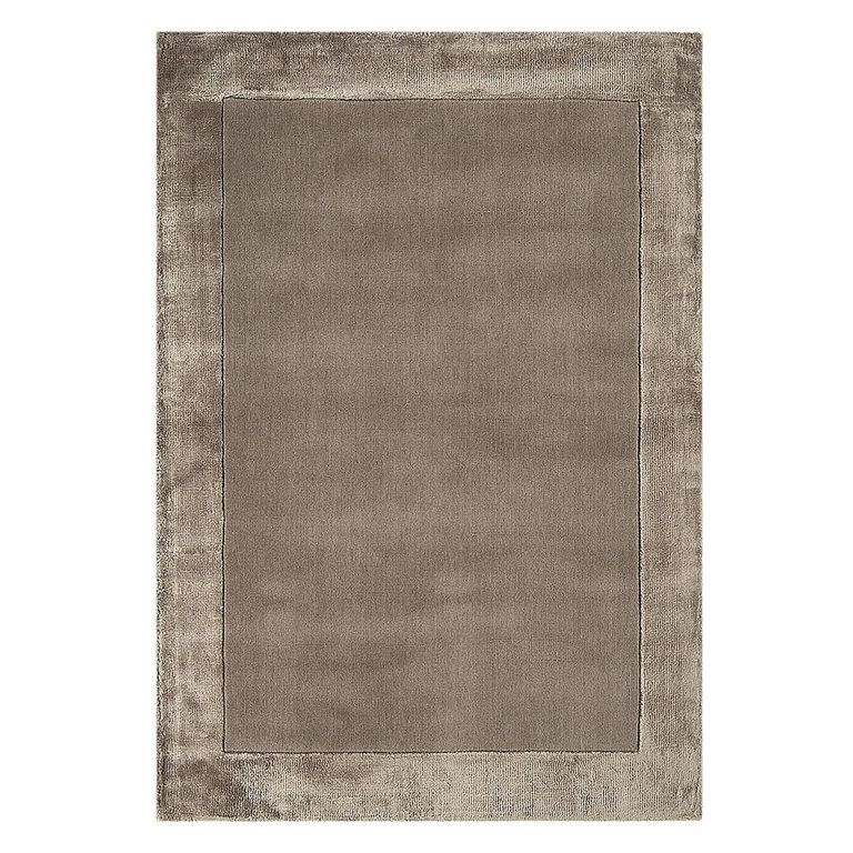 Clearance - Contemporary Plain Ascot Rug - 200cm x 290cm - Taupe - FSS17306