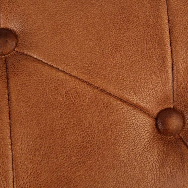 Buffalo Folding Stool - Brown - Leather with Iron