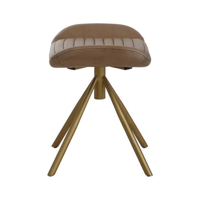 Buffalo Footstool - Swivel - Grey - Leather