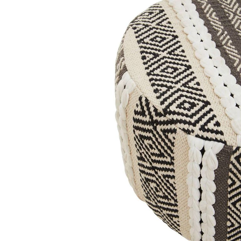 Cefena Footstool - Grey Fabric - Round