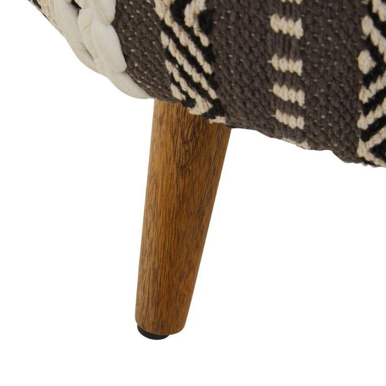 Cefena Footstool - Grey Fabric - Round
