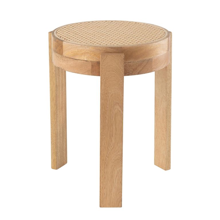 Pune Stool - Set of 2 - Round - Natural - Mango Wood