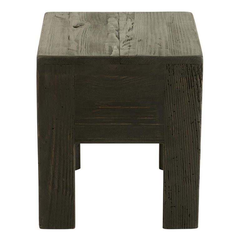 Will Stool - Set of 2 - Square - Black - Pine Wood