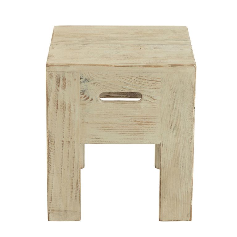 Will Stool - Set of 2 - Square - White - Pine Wood