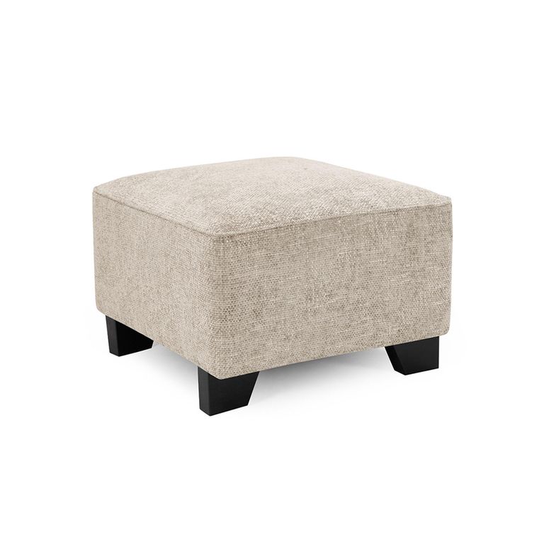 Nebraska Footstool - Beige Fabric