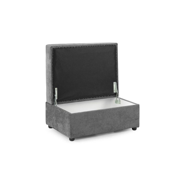 Maxwell Footstool - Grey Fabric