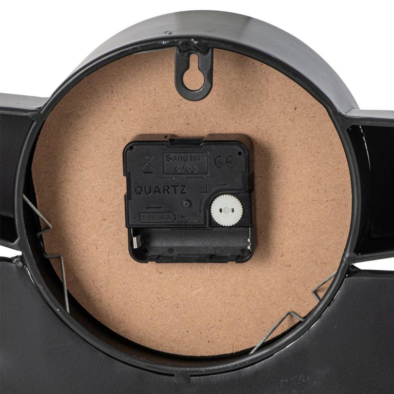 Scooter Wall Clock - Black - Metal