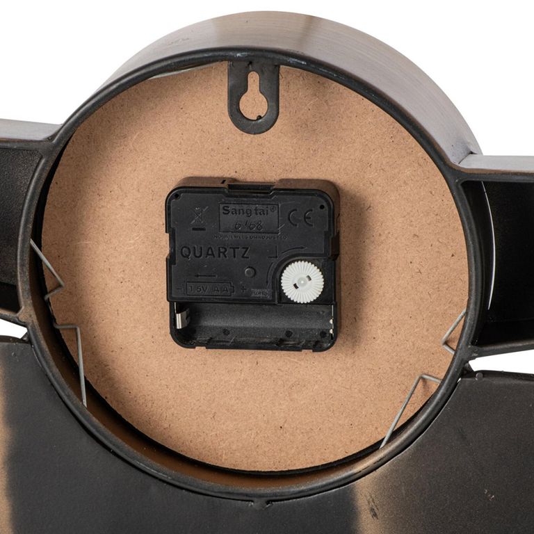 Scooter Wall Clock - Gold - Metal
