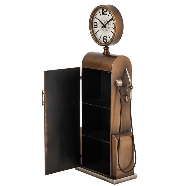Wall Clock - 1 Door - Gold - Metal