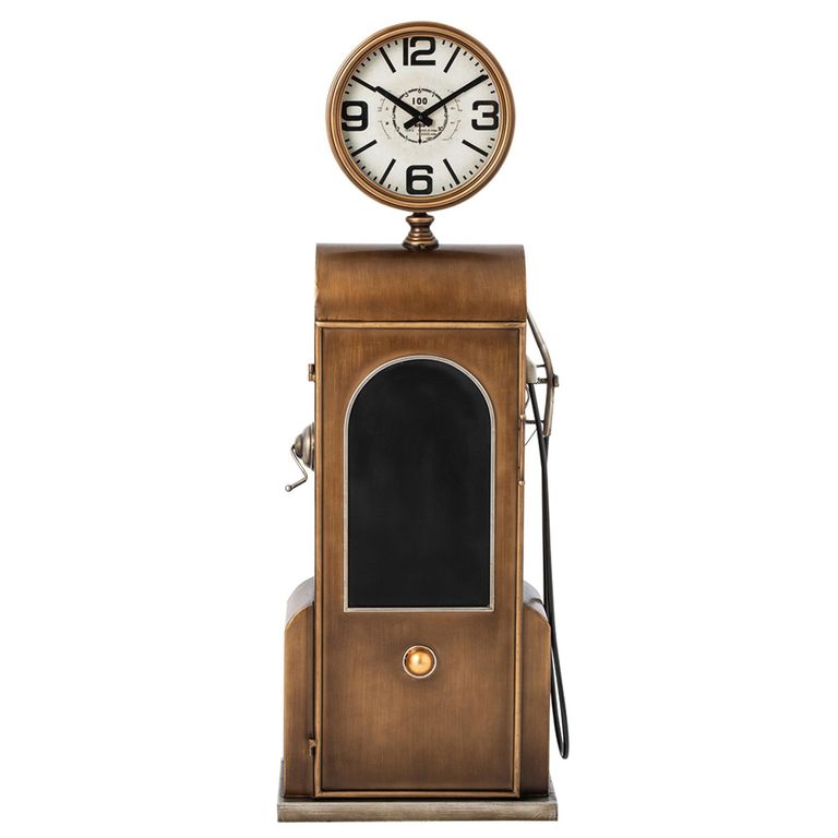 Wall Clock - 1 Door - Gold - Metal
