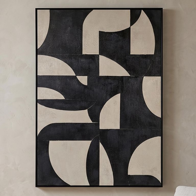 Splendor Wall Art - Beige and Black