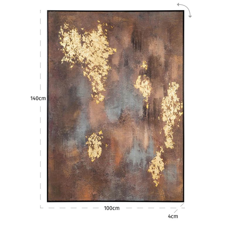 Gleam Wall Art - Brown and Gold