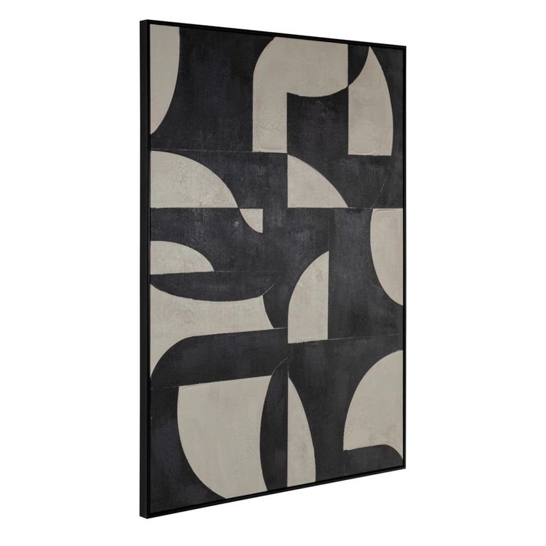 Splendor Wall Art - Beige and Black
