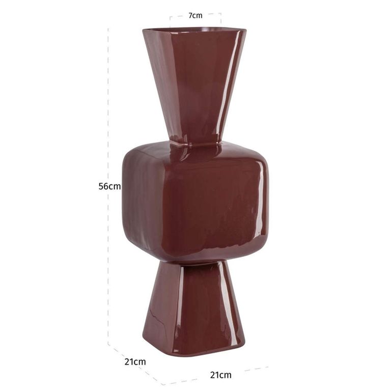 Lane Vase - Sable Brown - Metal