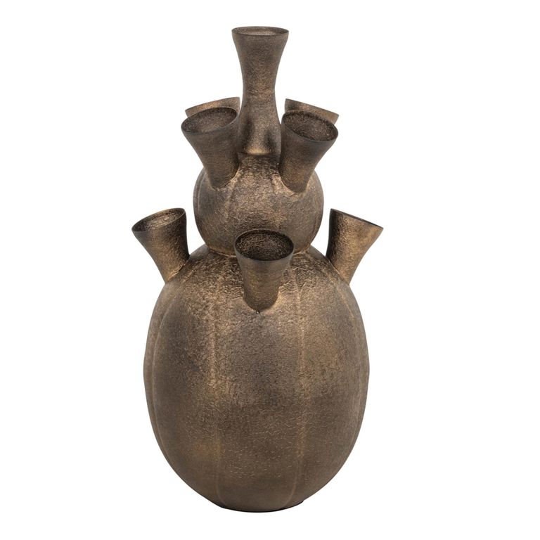 Maleen Vase - Antique Brass - Metal