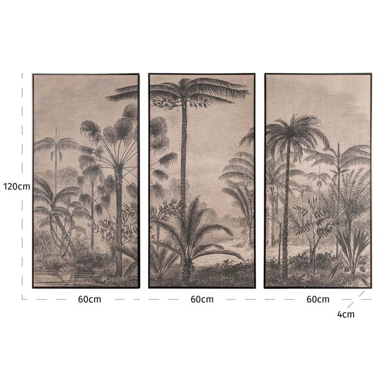 Rhapsody Wall Art - Set of 3 - Brown