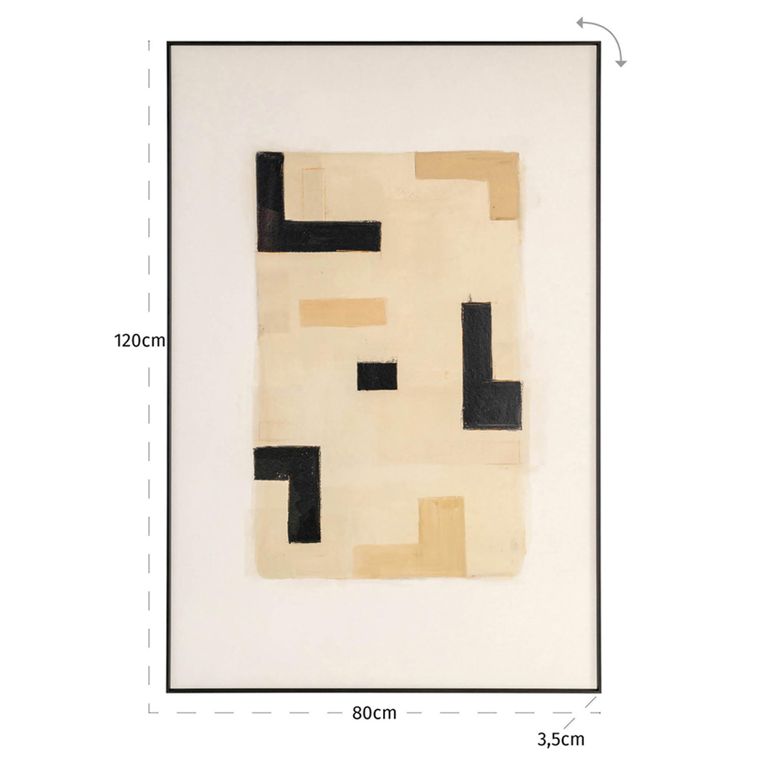 Vortex Wall Art - Beige - Right