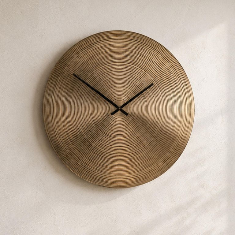Aden Wall Clock - Round - Gold - Metal