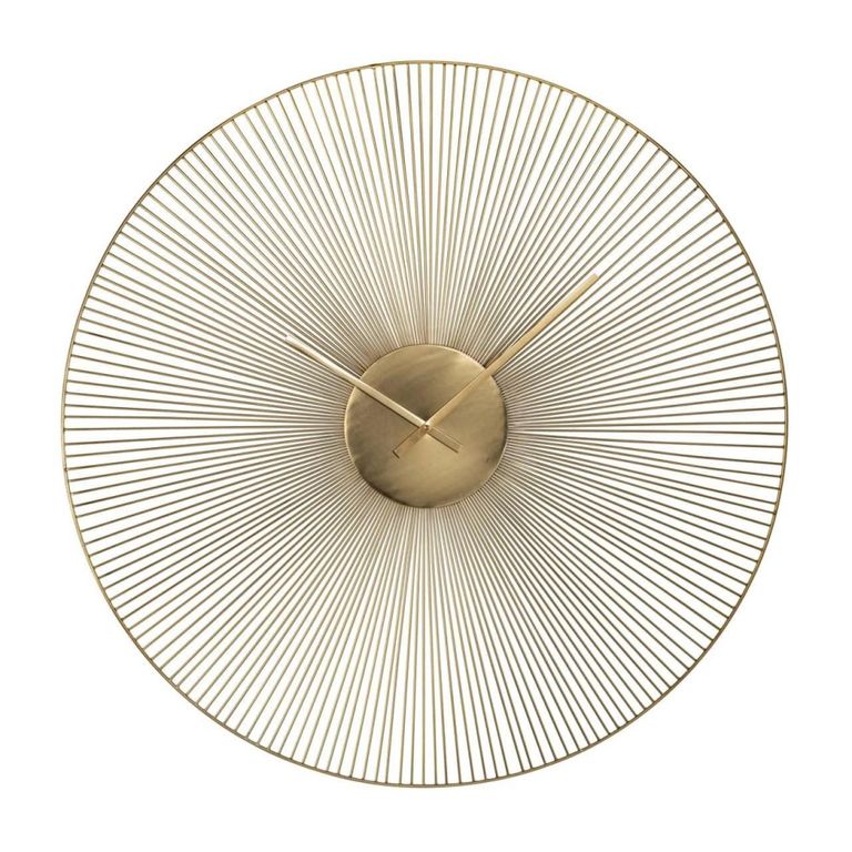 Audrey Wall Clock - Round - Gold - Metal