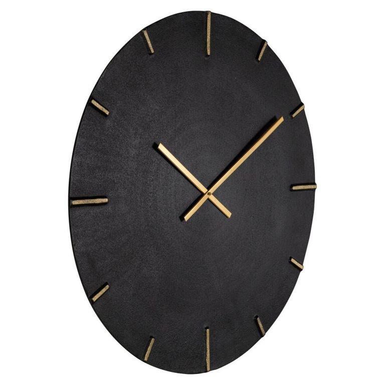 Bilal Wall Clock - Round - Black and Gold - Aluminium