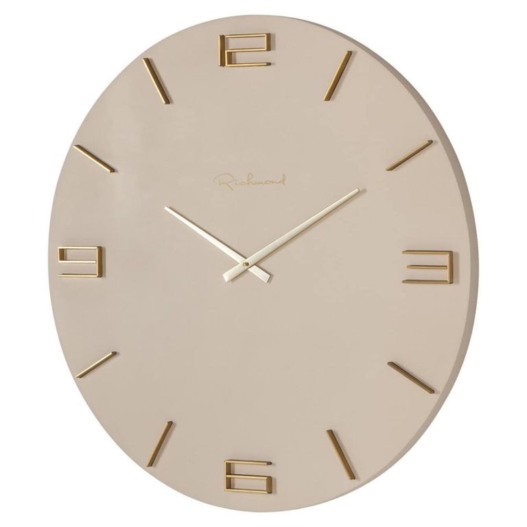 Byram Wall Clock - Round - Tapioca - Metal