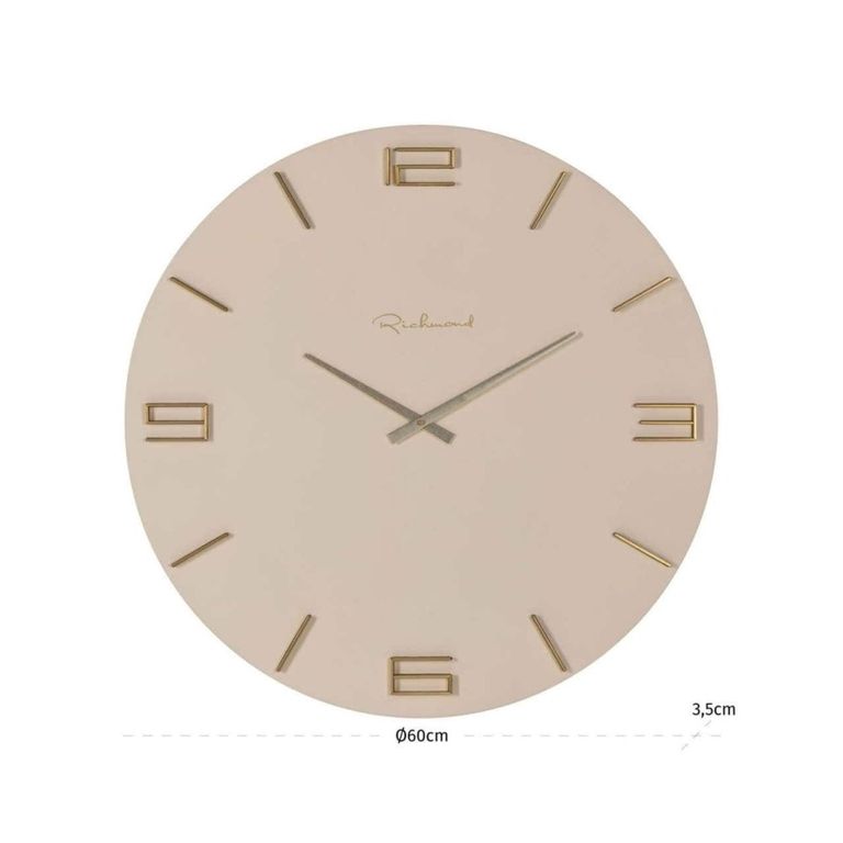Byram Wall Clock - Round - Tapioca - Metal