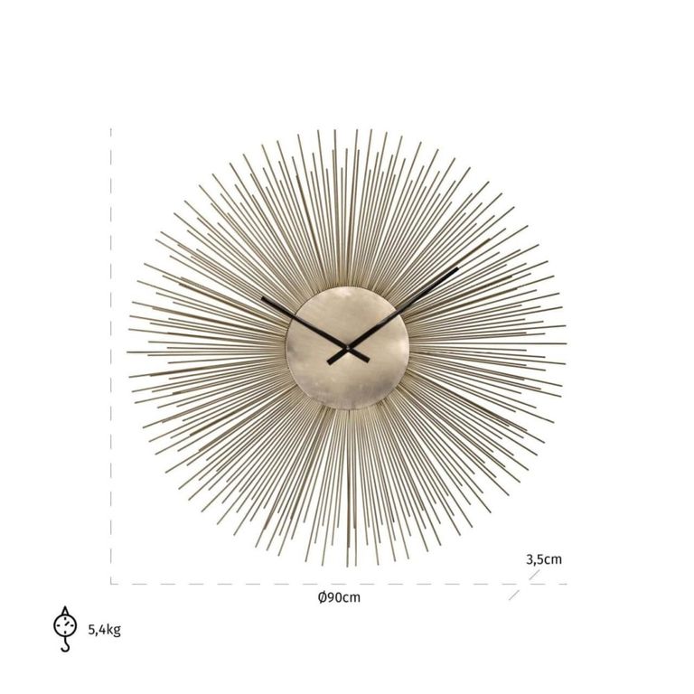 Chasin Wall Clock - Round - Gold - Metal